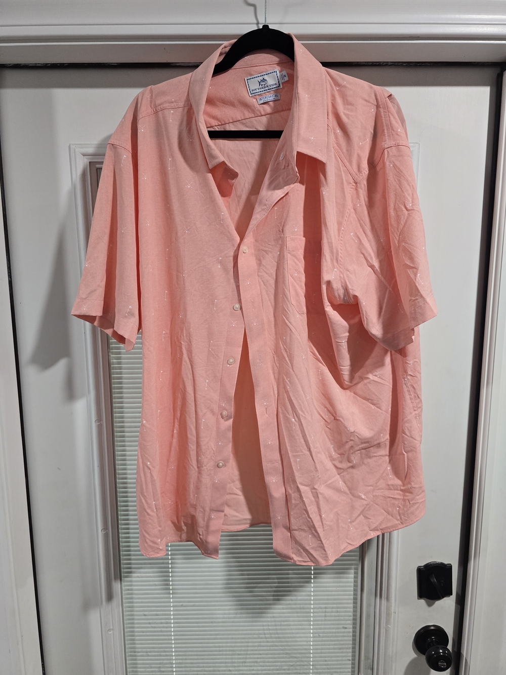 Tommy Bahama Peach Button-Front Short Sleeve Shirt